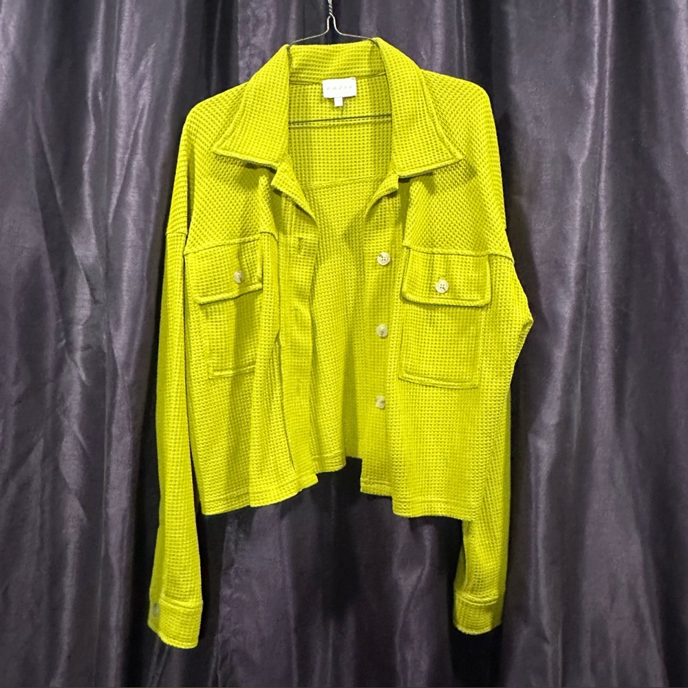 Entro chartreuse light weight jacket Sz M